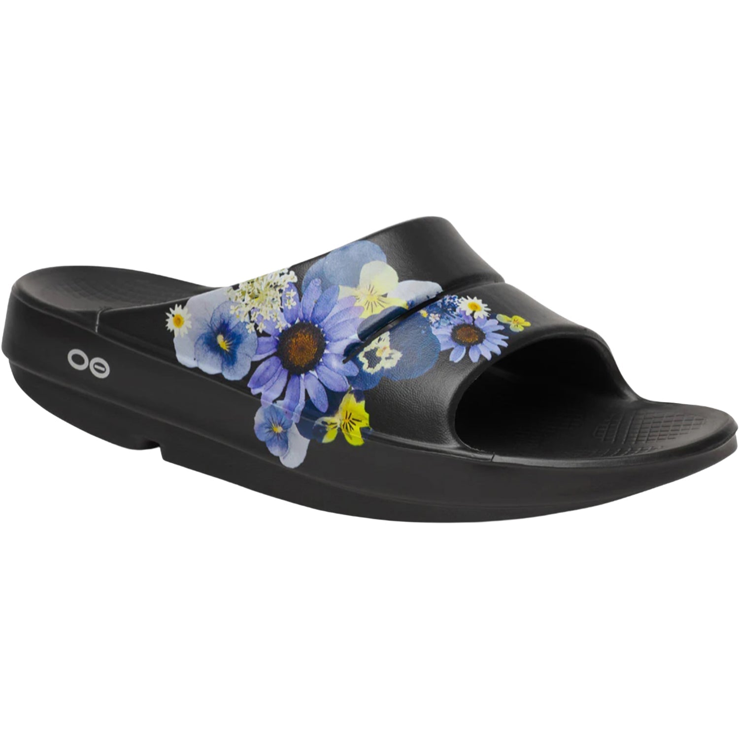 OOFOS OOAhh Limited Women's Recovery Slides Black Blossom