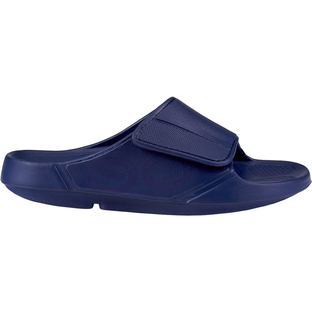 OOFOS OOahh Sport Flex Unisex Recovery Slide Sandals Navy