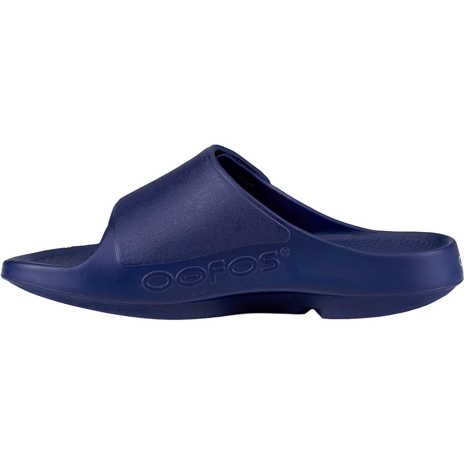 OOFOS OOahh Sport Flex Unisex Recovery Slide Sandals Navy