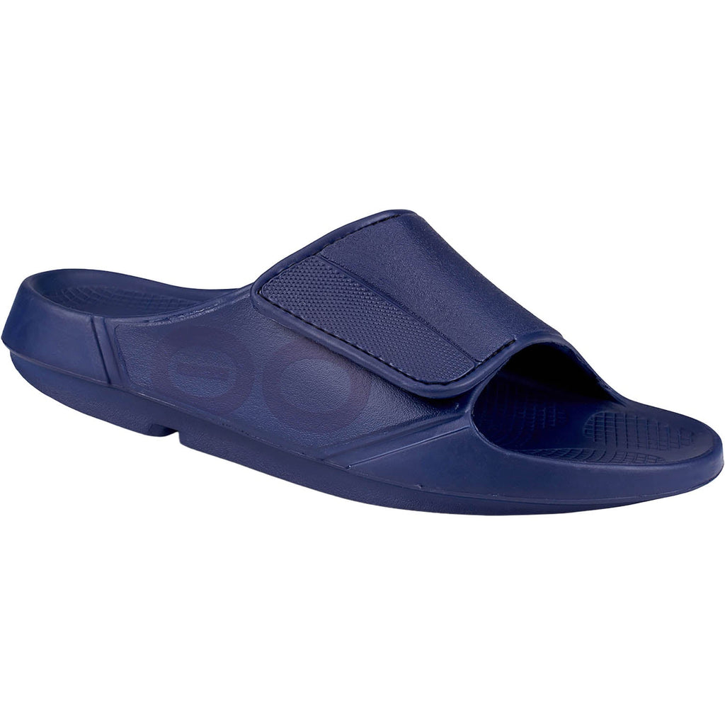OOFOS OOahh Sport Flex Unisex Recovery Slide Sandals Navy