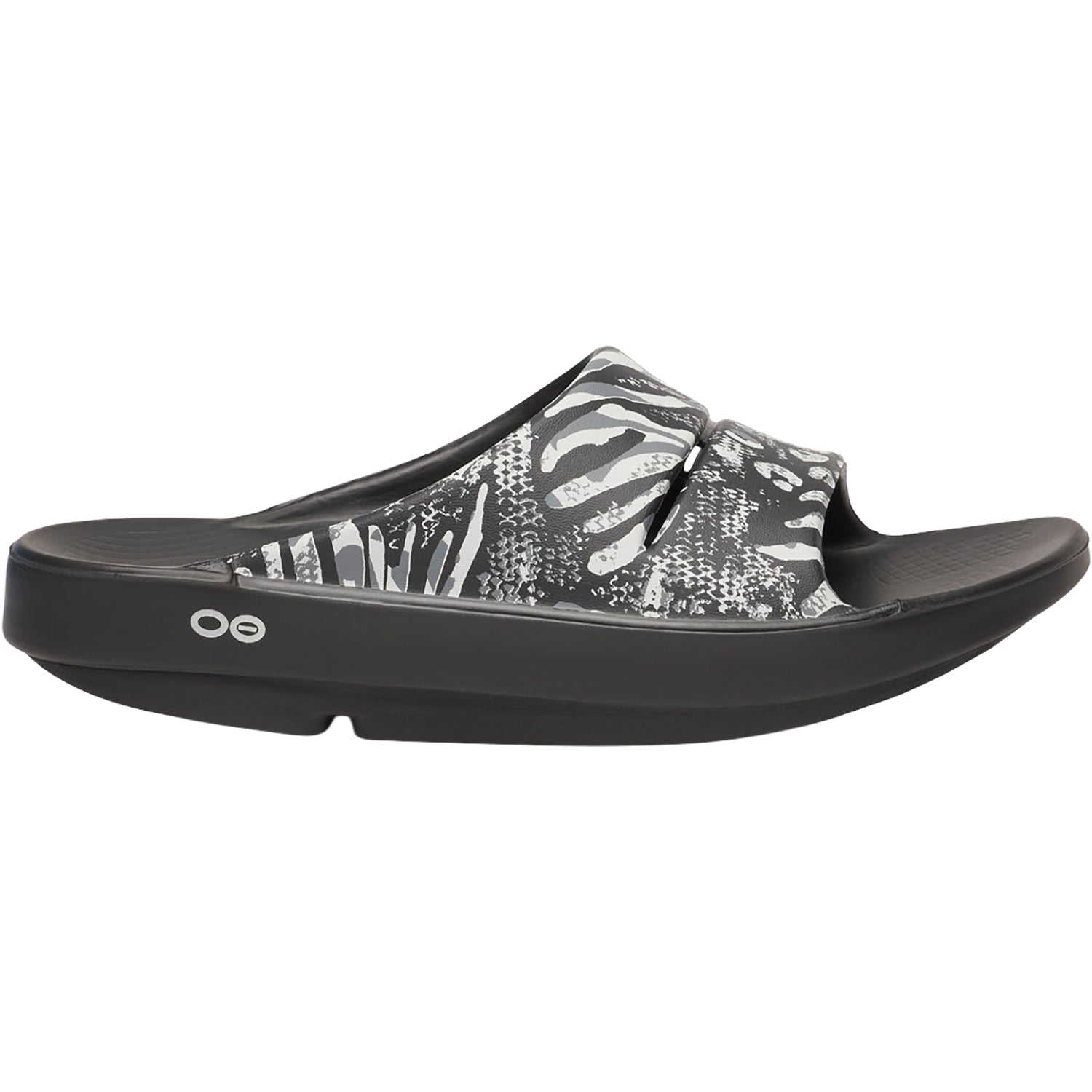 Oofos OOahh Limited Unisex Recovery Slide Sandals Black Combo Camo