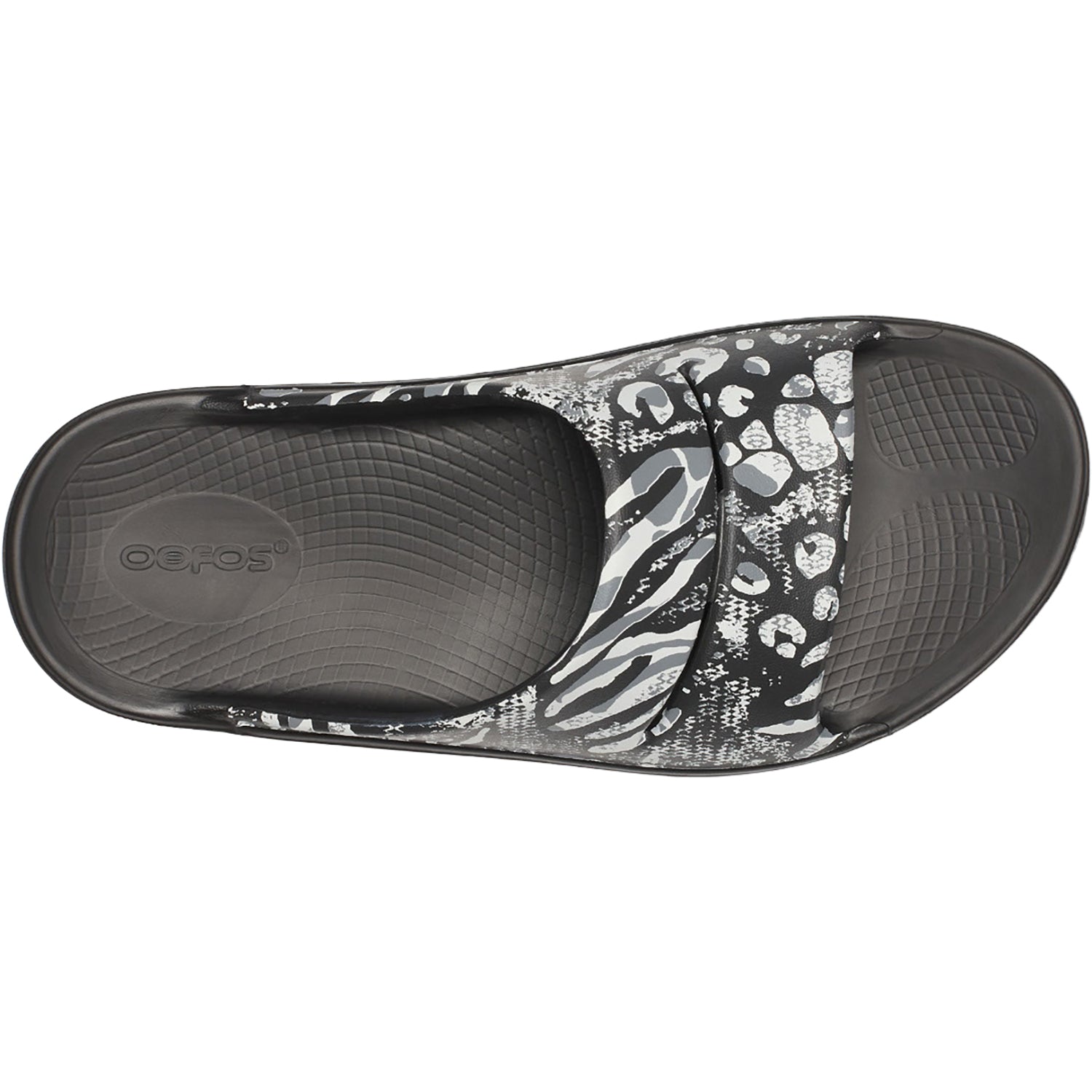 Oofos OOahh Limited Unisex Recovery Slide Sandals Black Combo Camo