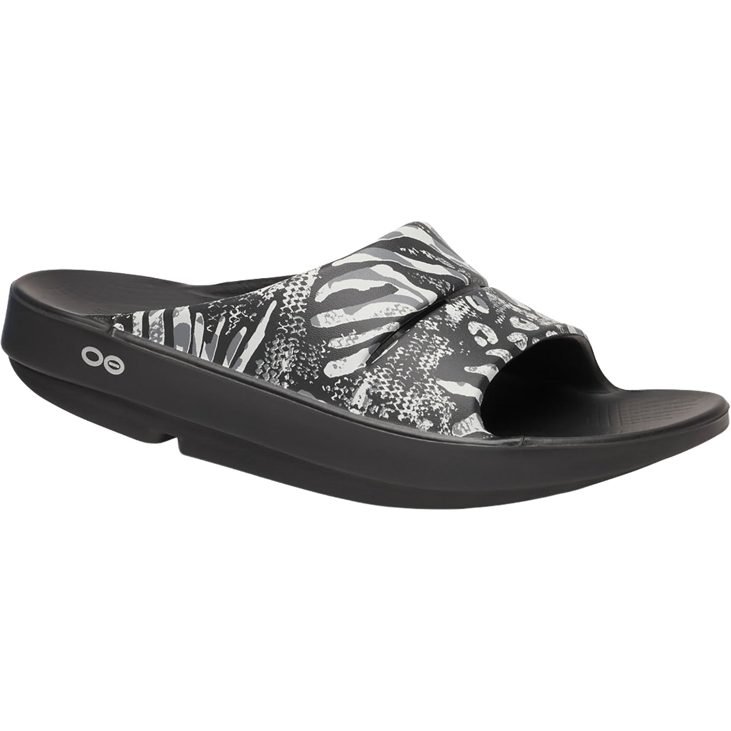 Oofos OOahh Limited Unisex Recovery Slide Sandals Black Combo Camo