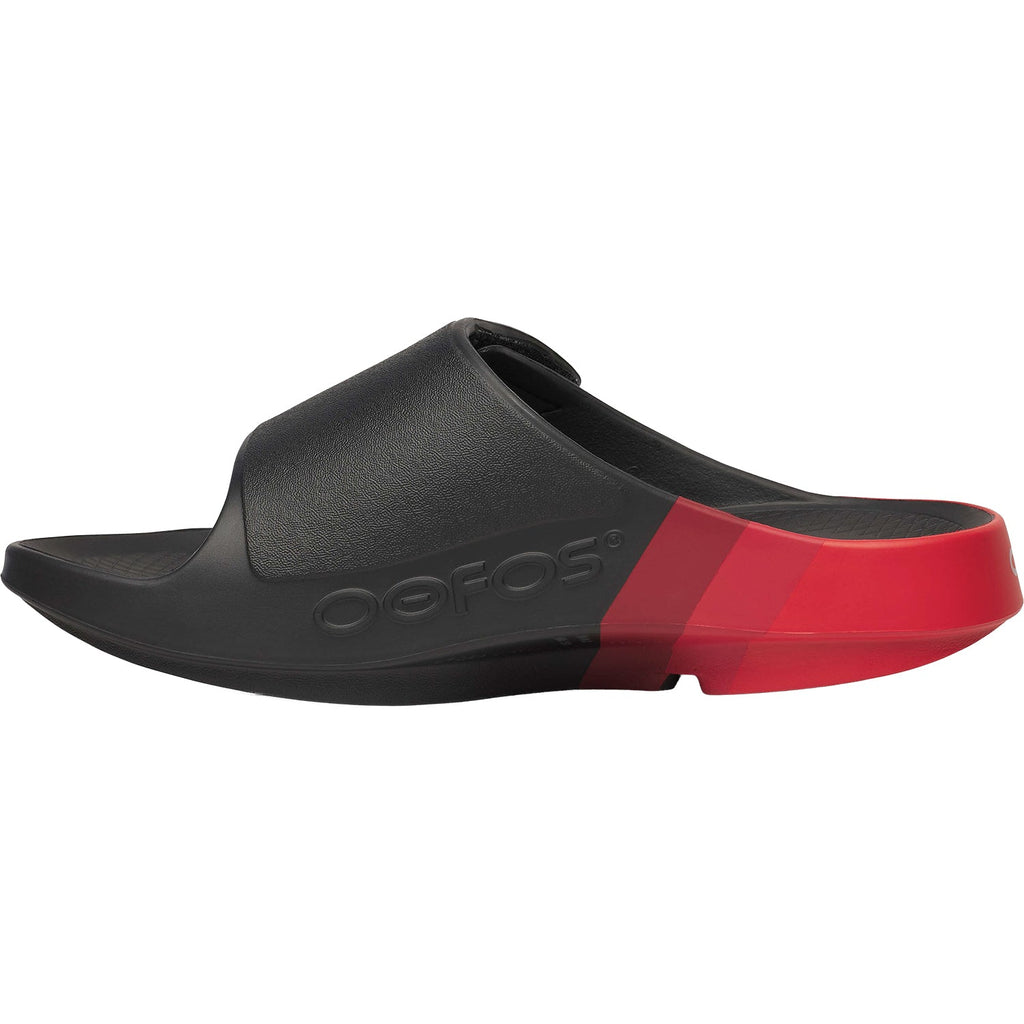 OOFOS OOahh Sport Flex Limited Unisex Recovery Slide Sandals Fire Rally