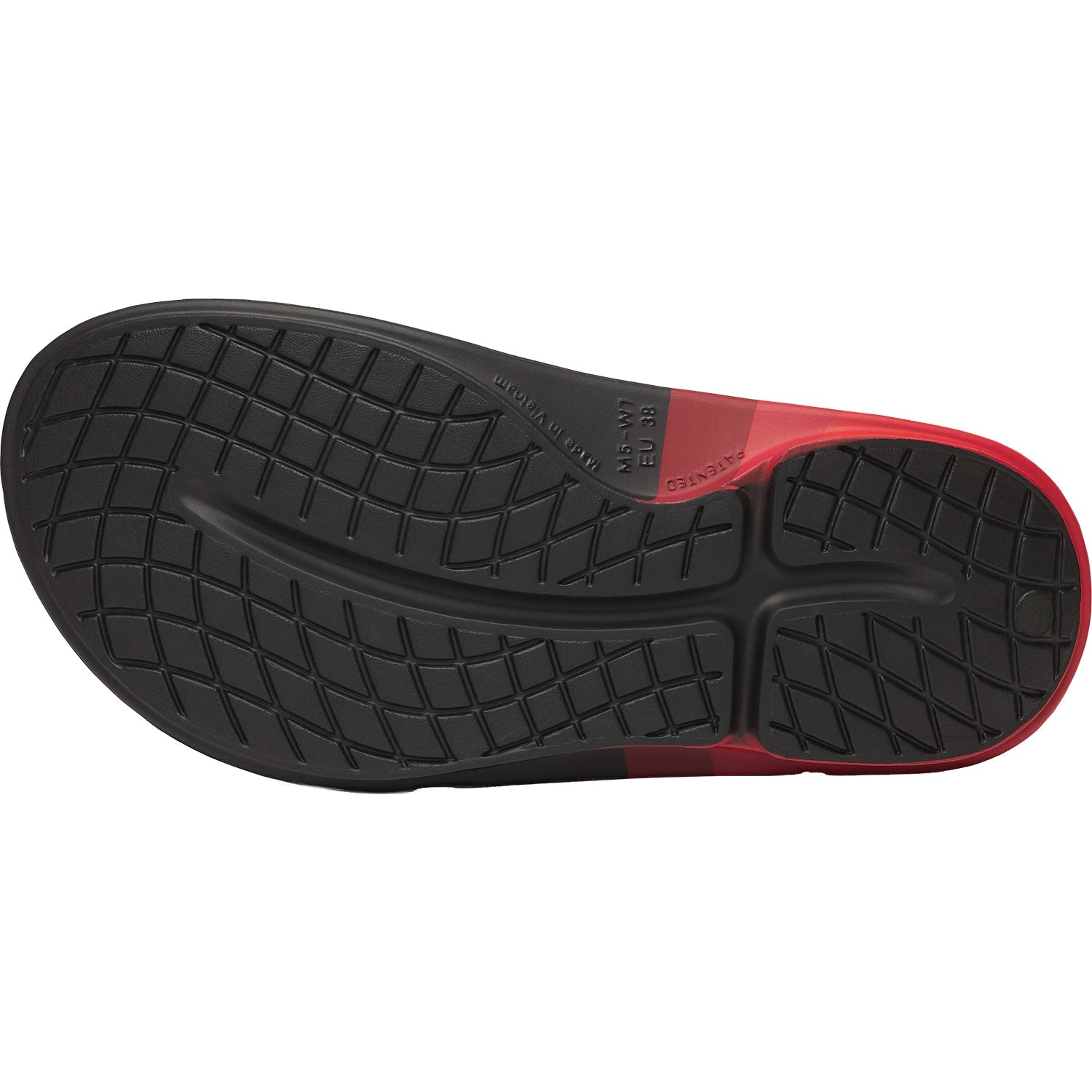 OOFOS OOahh Sport Flex Limited Unisex Recovery Slide Sandals Fire Rally