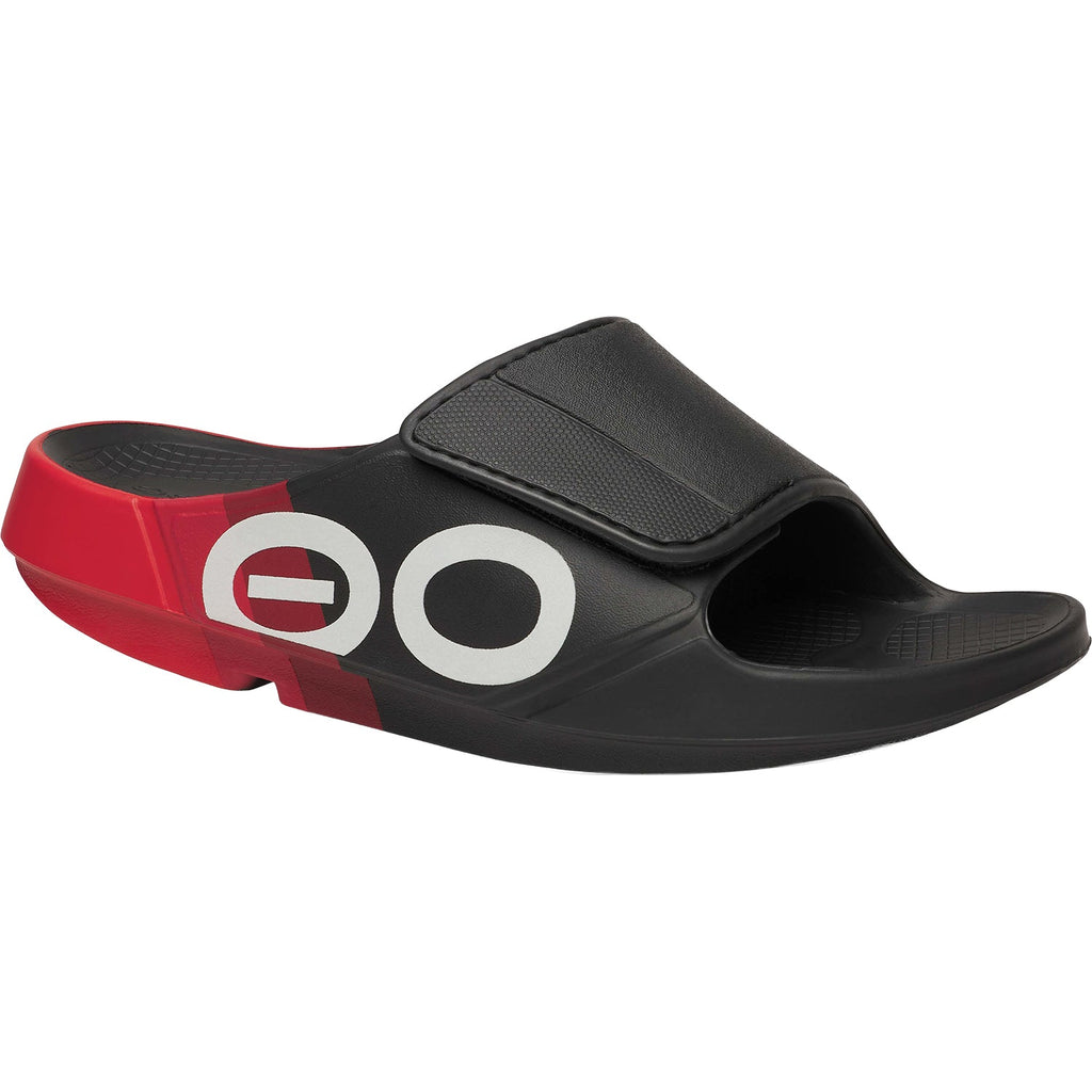 OOFOS OOahh Sport Flex Limited Unisex Recovery Slide Sandals Fire Rally