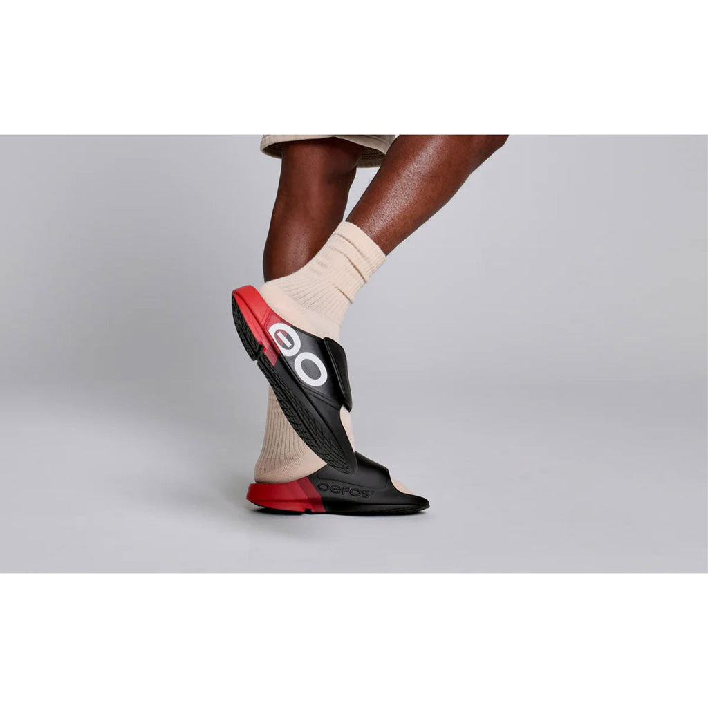 OOFOS OOahh Sport Flex Limited Unisex Recovery Slide Sandals Fire Rally