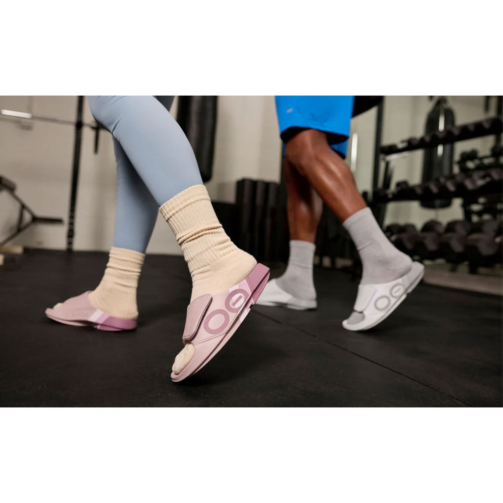 Oofos OOAhh Sport Flex Limited Unisex Recovery Slide Sandals Orchid Rally