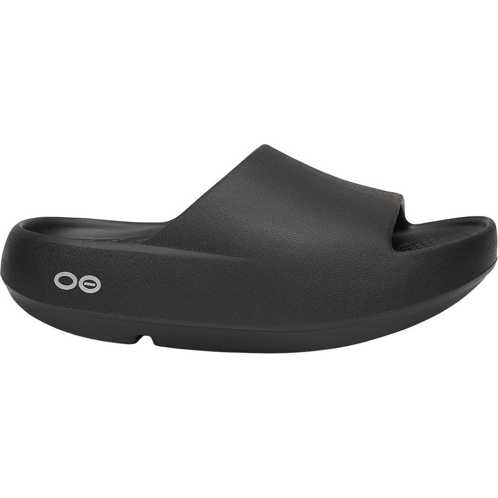 OOFOS OOahh+ Unisex Recovery Slide Sandals Black