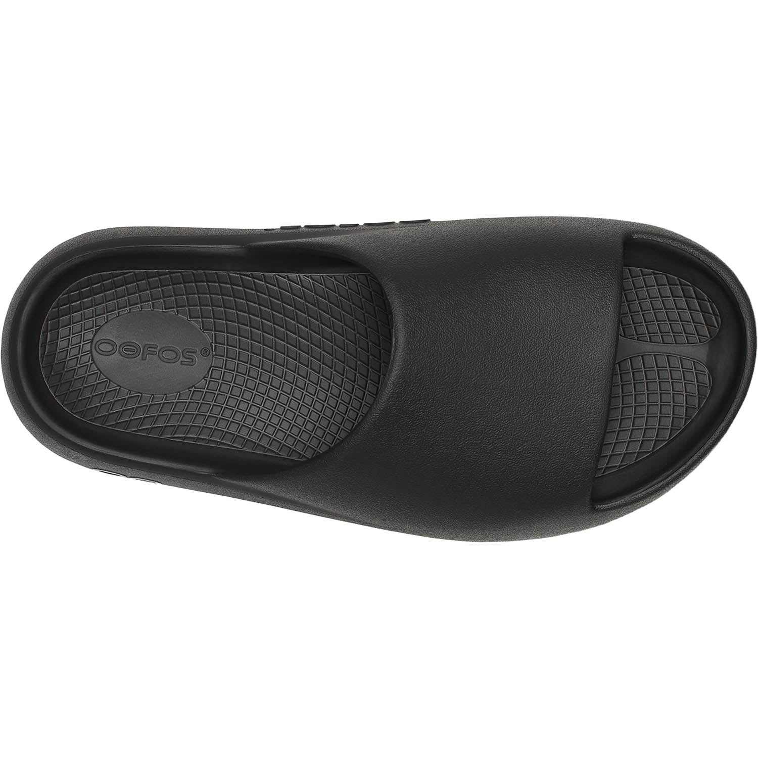 OOFOS OOahh+ Unisex Recovery Slide Sandals Black