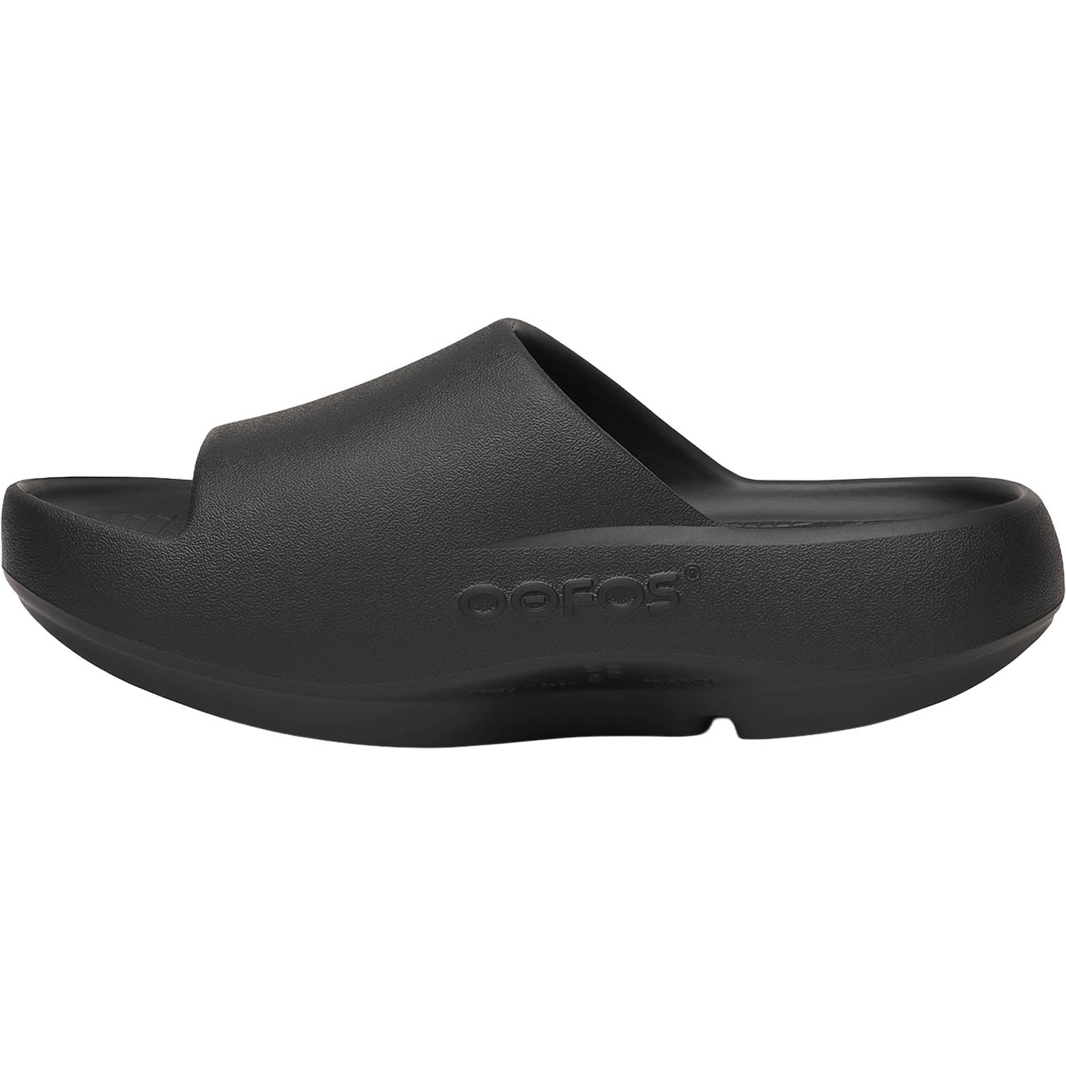 OOFOS OOahh+ Unisex Recovery Slide Sandals Black