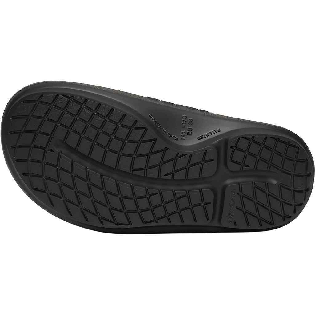 OOFOS OOahh+ Unisex Recovery Slide Sandals Black