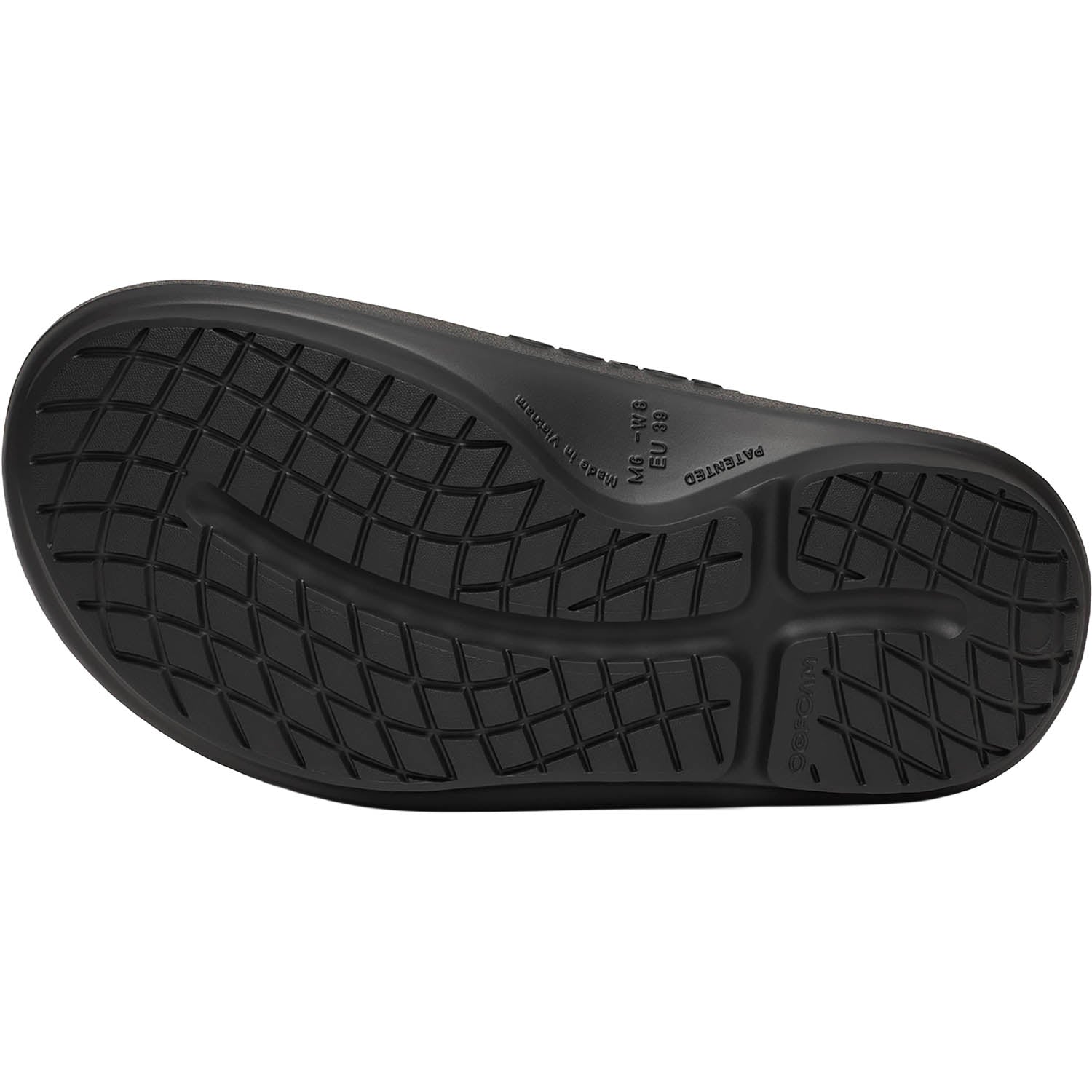 OOFOS OOahh+ Unisex Recovery Slide Sandals Black