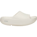 OOFOS OOahh+ Unisex Recovery Slide Sandals Chalk