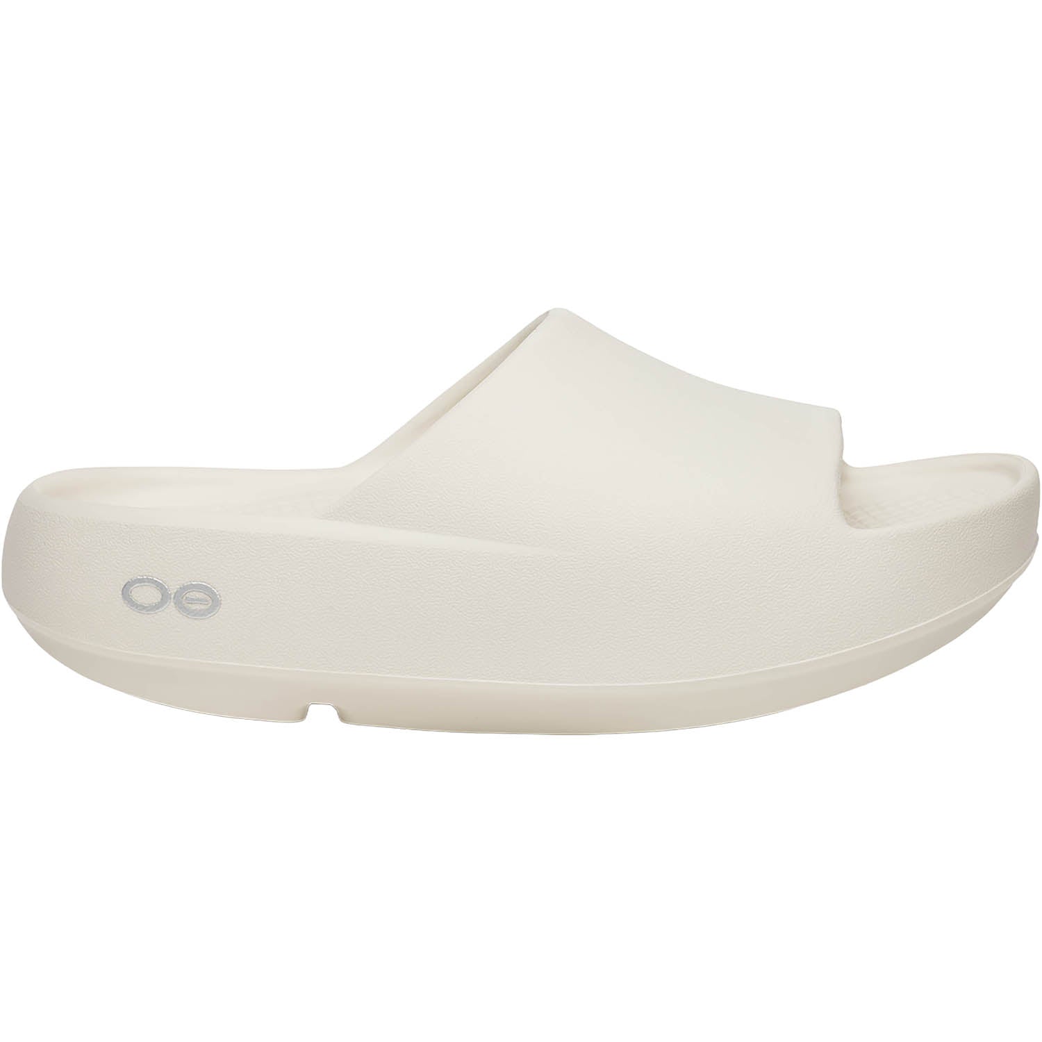 OOFOS OOahh+ Unisex Recovery Slide Sandals Chalk