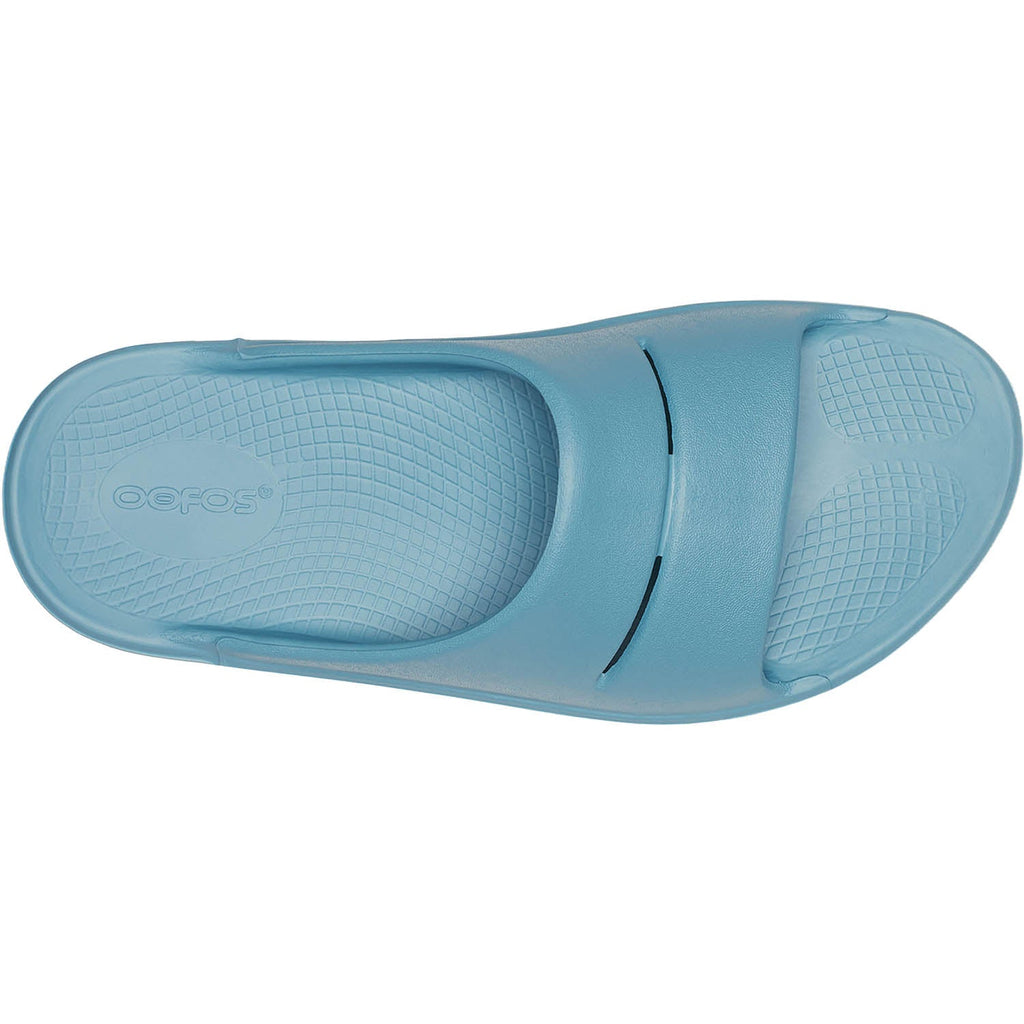OOFOS OOahh Unisex Recovery Slide Sandals Ocean Blue