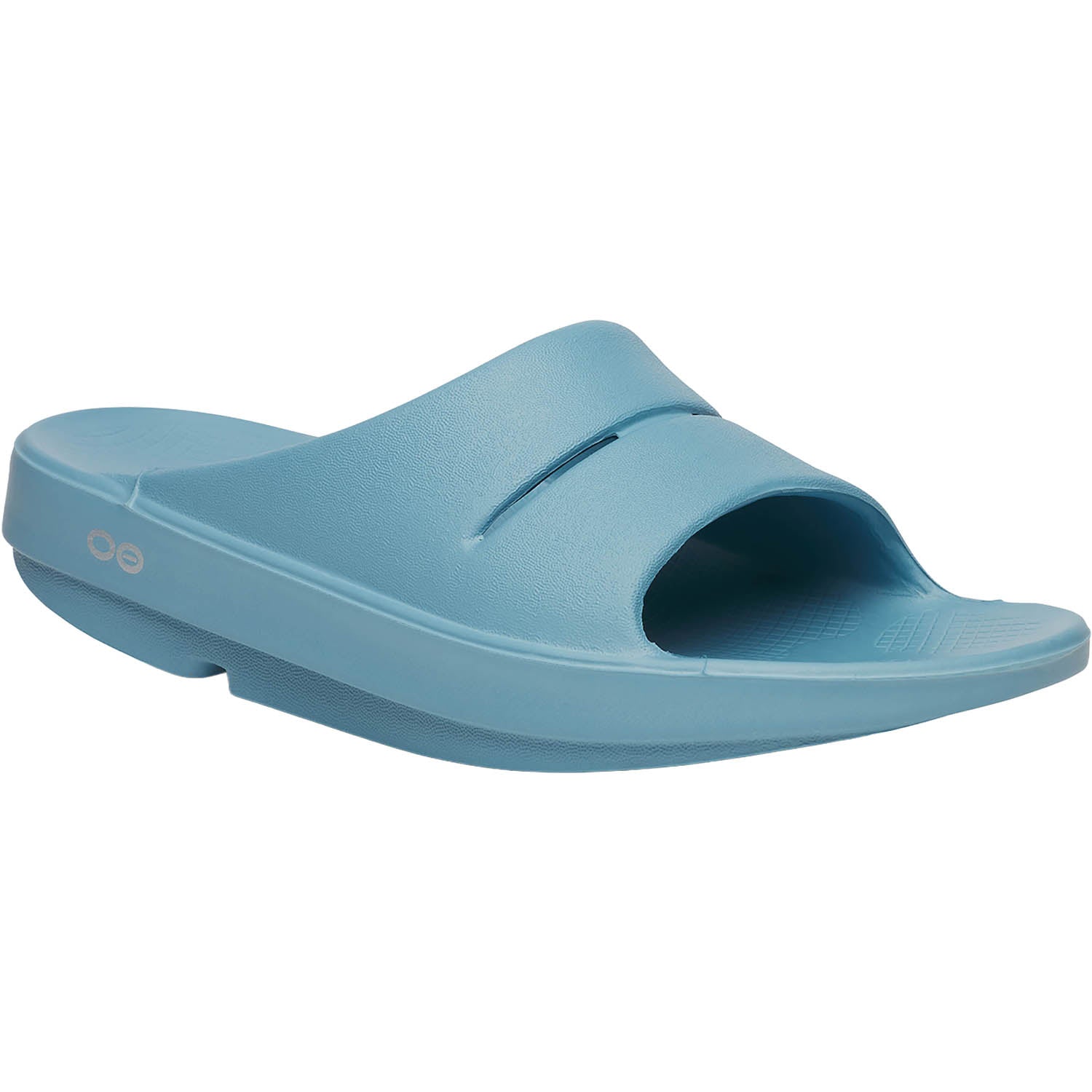 OOFOS OOahh Unisex Recovery Slide Sandals Ocean Blue