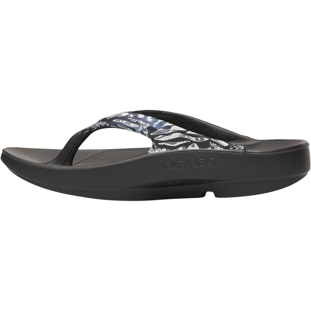 Oofos OOLala Limited Women's Recovery Slide Sandals Black Combo Camo