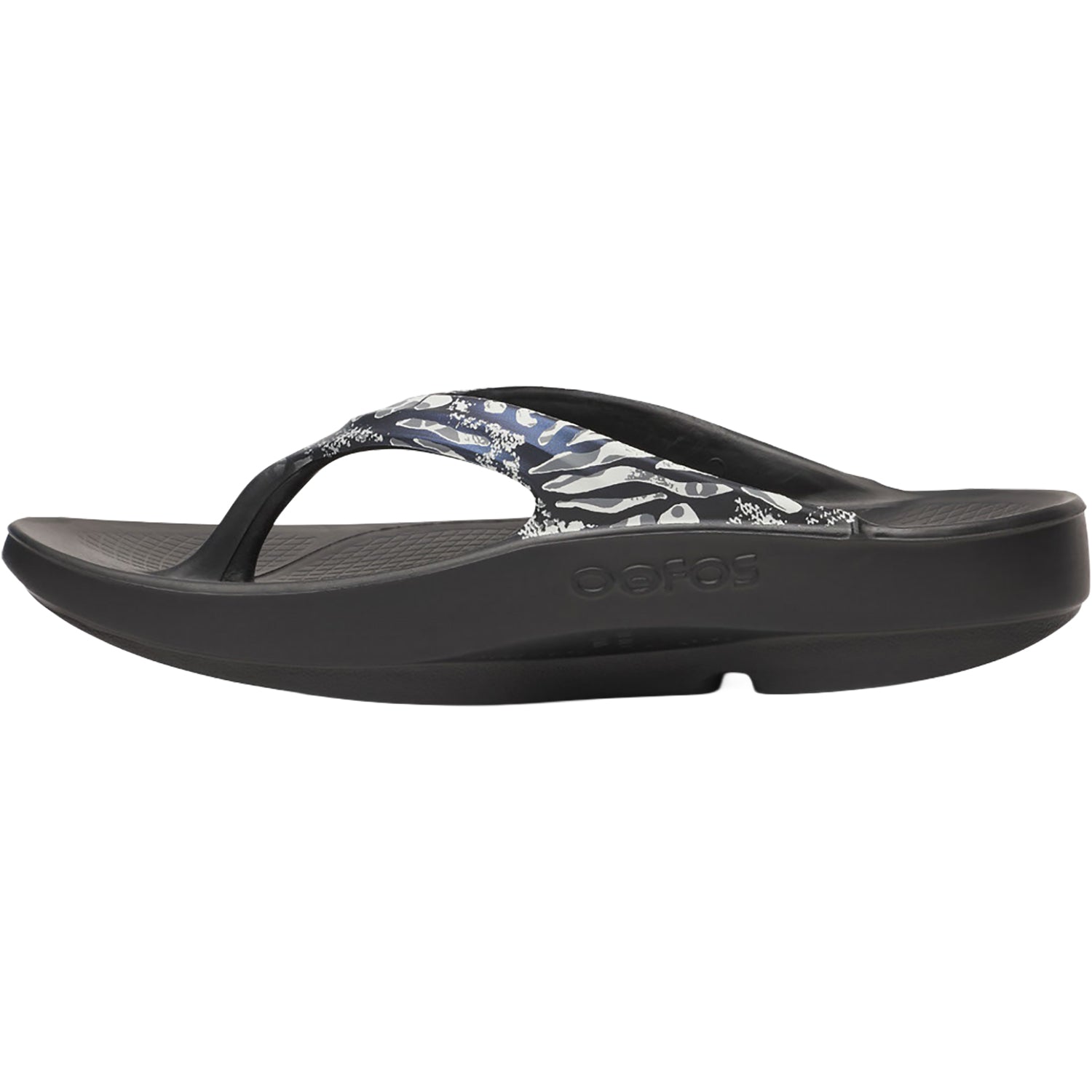 Oofos OOLala Limited Women's Recovery Slide Sandals Black Combo Camo