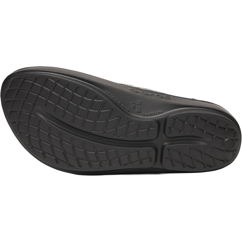 Oofos OOLala Limited Women's Recovery Slide Sandals Black Combo Camo