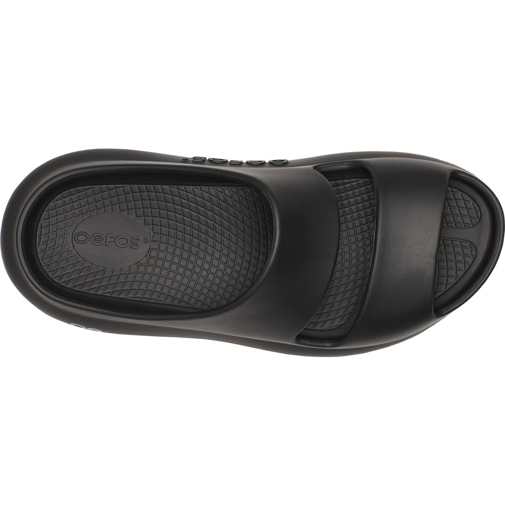 Oofos OOyea Women's Recovery Slide Sandals Black