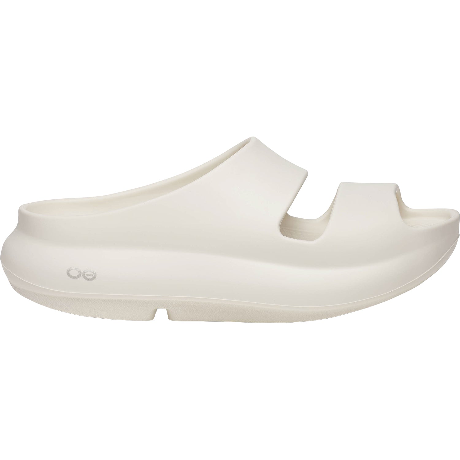 Oofos OOyea Unisex Recovery Slide Sandals Chalk
