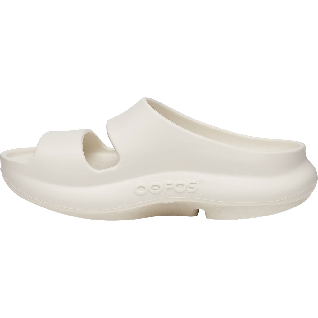 Oofos OOyea Unisex Recovery Slide Sandals Chalk