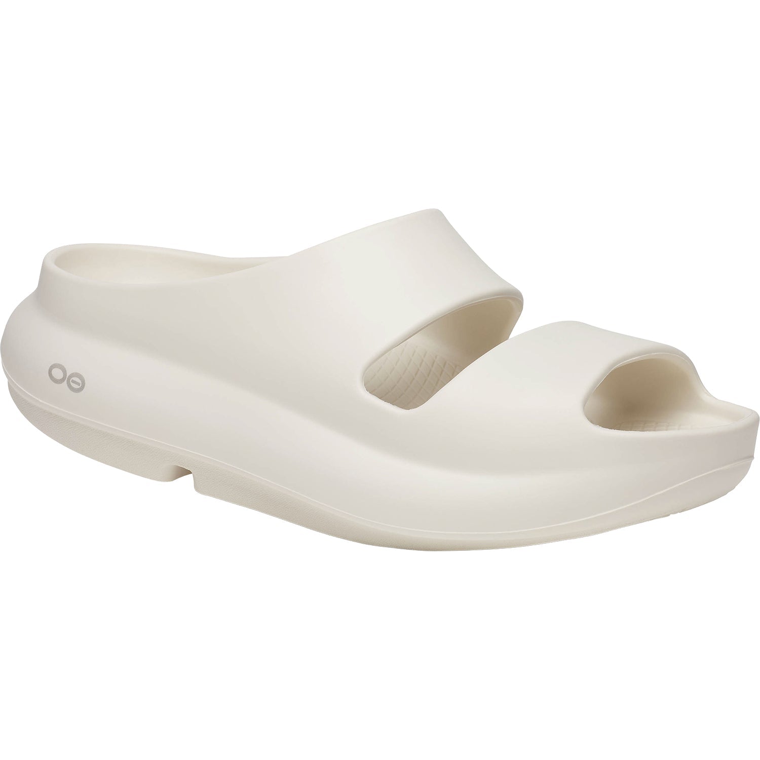 Oofos OOyea Unisex Recovery Slide Sandals Chalk