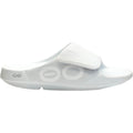 OOFOS OOahh Sport Flex Unisex Recovery Slide Sandals White