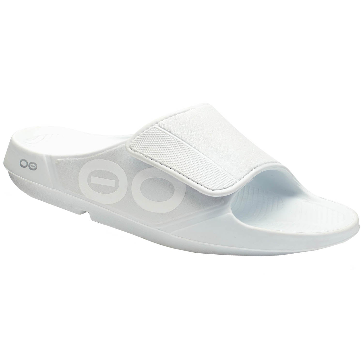 OOFOS OOahh Sport Flex Unisex Recovery Slide Sandals White