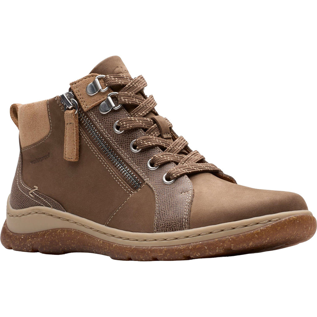 Clarks Orlene Top Waterproof Women's Boots Dark Sand Nubuck