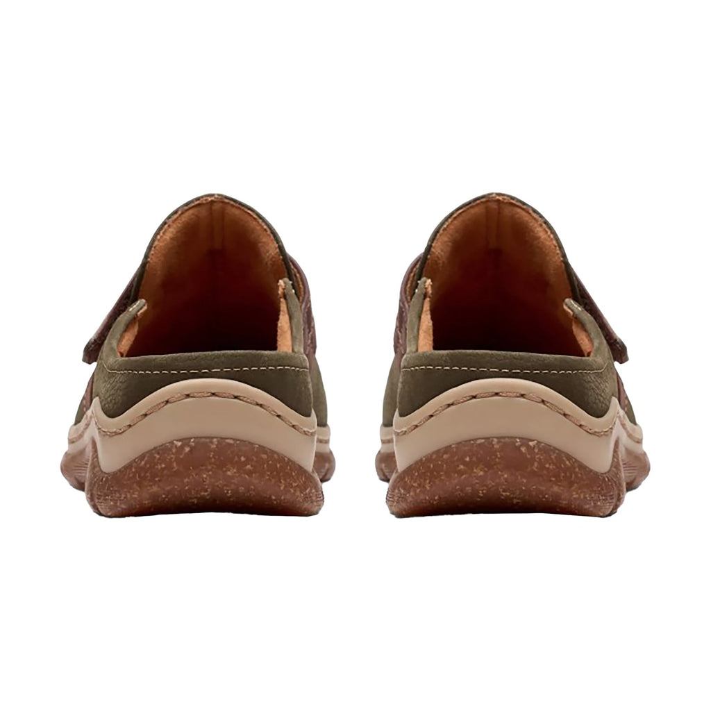 Clarks Orlene Clog Women's Open Back Clogs Olive Combi Nubuck