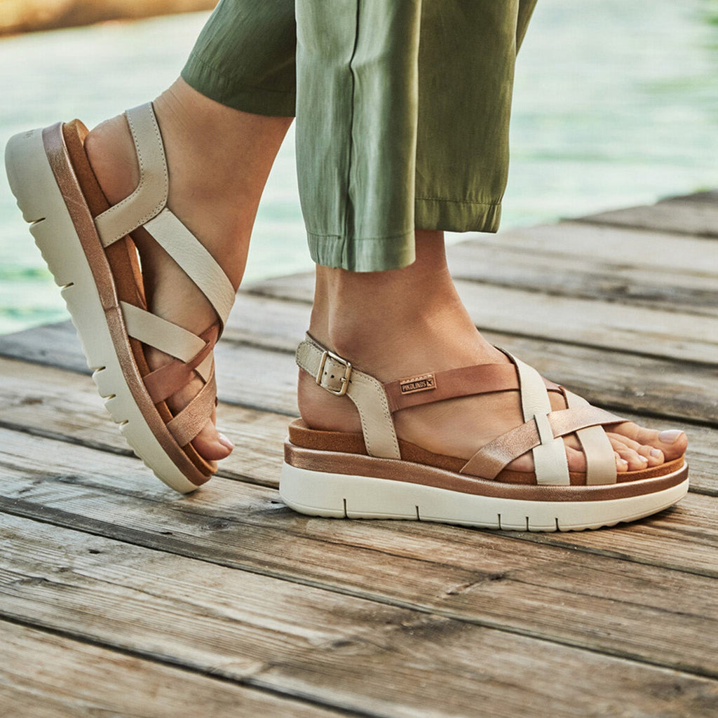 Pikolinos Palma W4N-0650C1 Women's Wedge Sandals Marfil