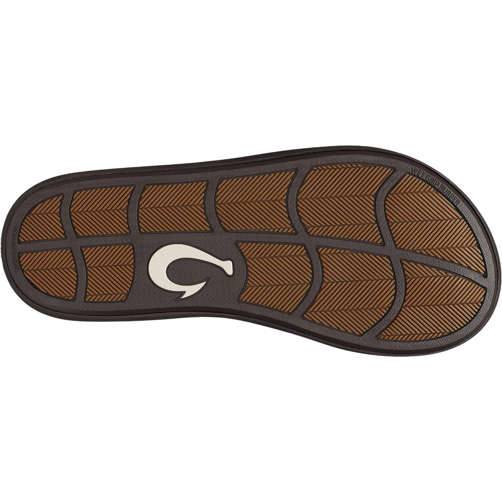 OluKai Pili Men's Thong Sandals Tan/Dark Java