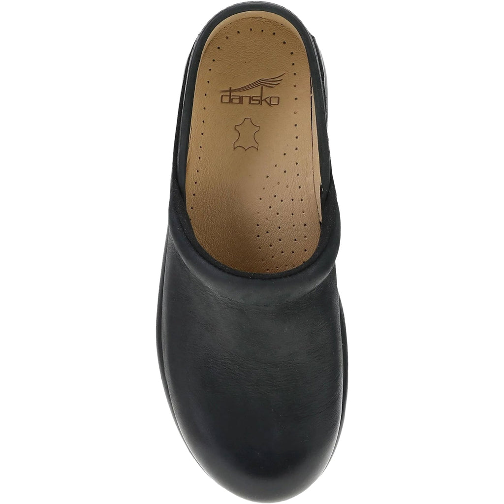Dansko Platform Pro Clog Women's Clogs Black Burnished Nubuck