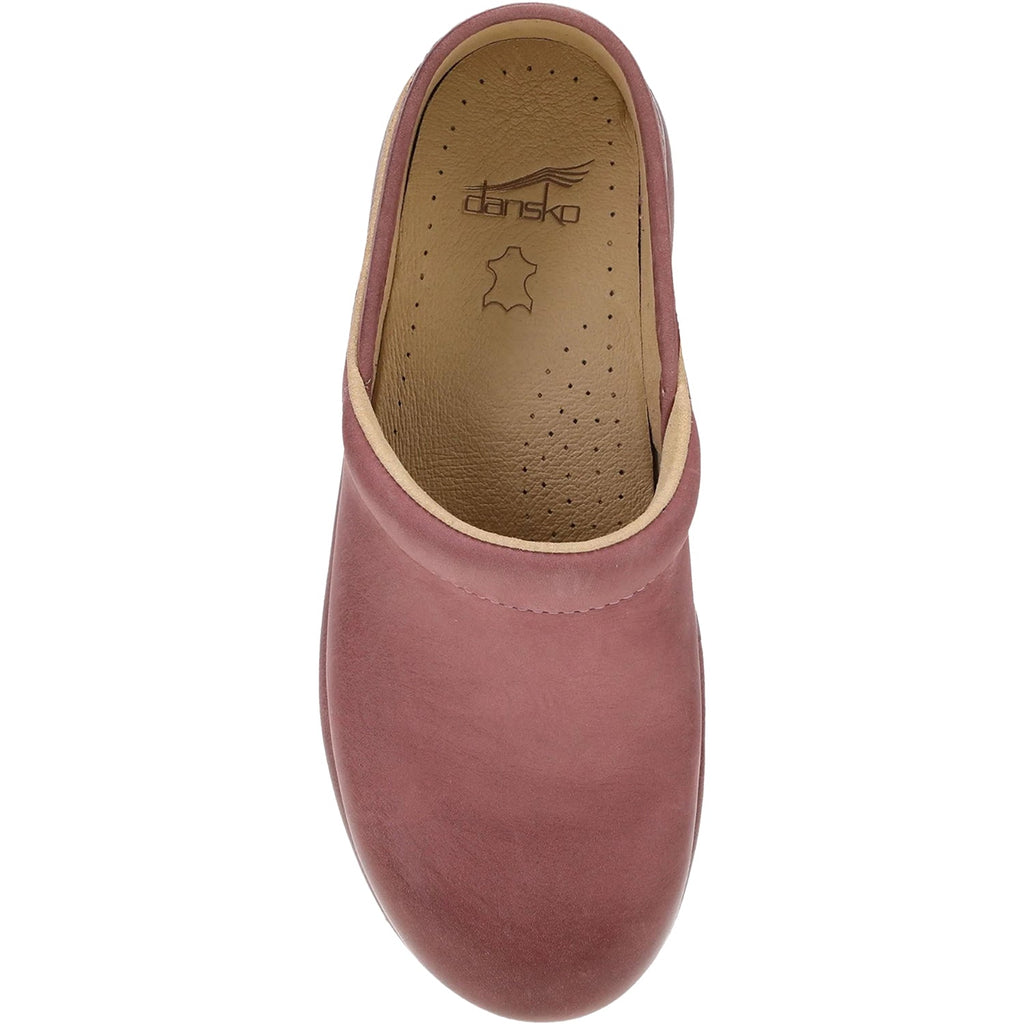 Dansko Platform Pro Women's Clogs Rose Burnished Nubuck