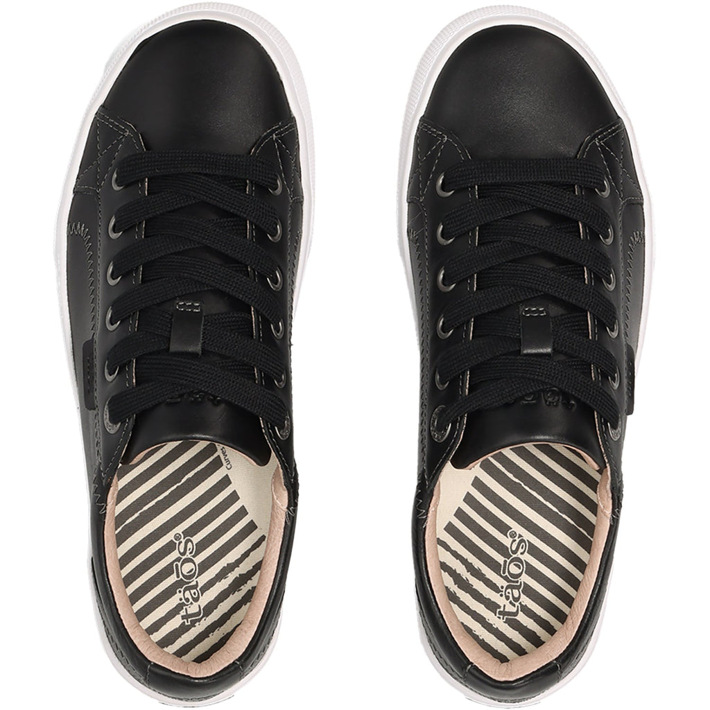 Taos Plim Soul Lux Women's Lace Up Shoes Black/White Leather