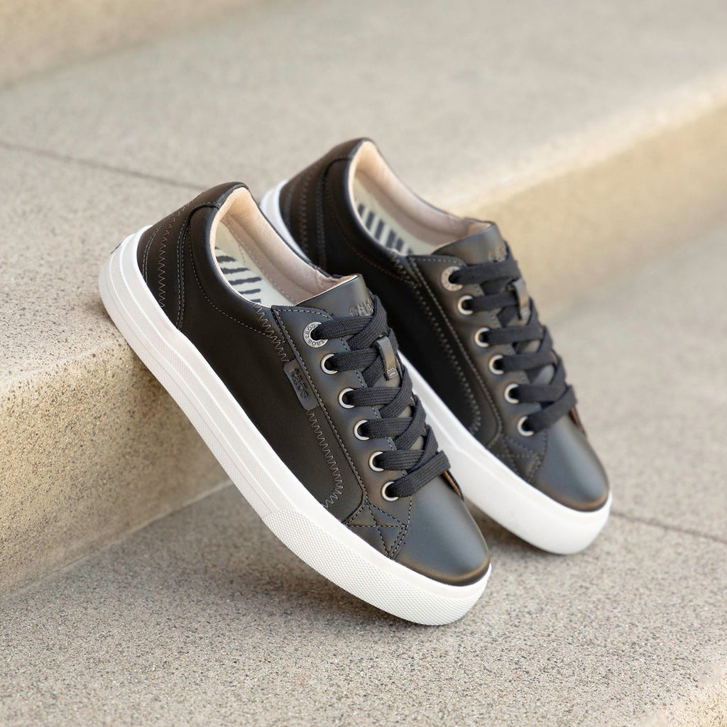 Taos Plim Soul Lux Women's Lace Up Shoes Black/White Leather
