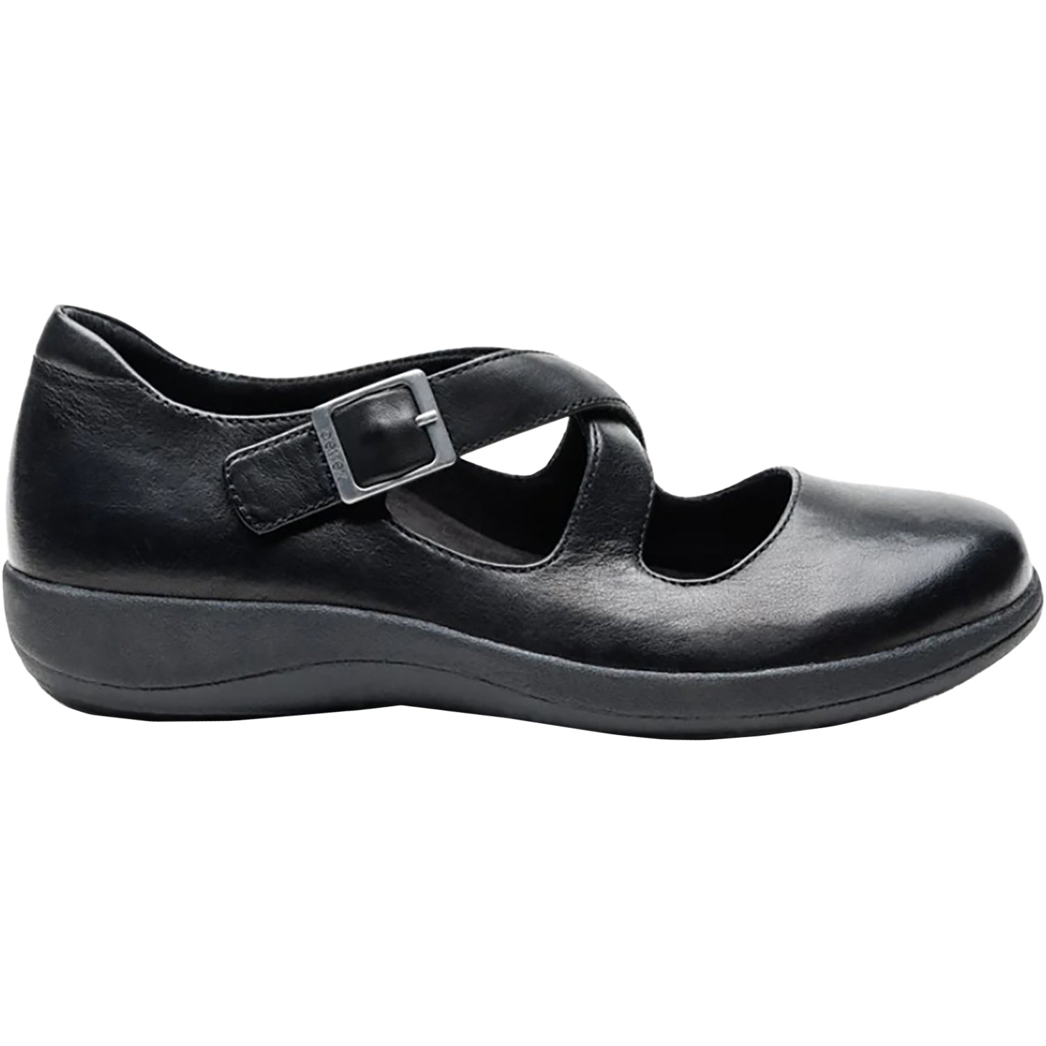 Aetrex Paisley Women's Mary Janes Black Leather