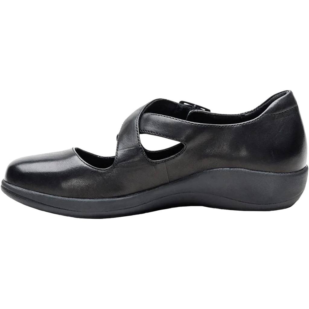 Aetrex Paisley Women's Mary Janes Black Leather