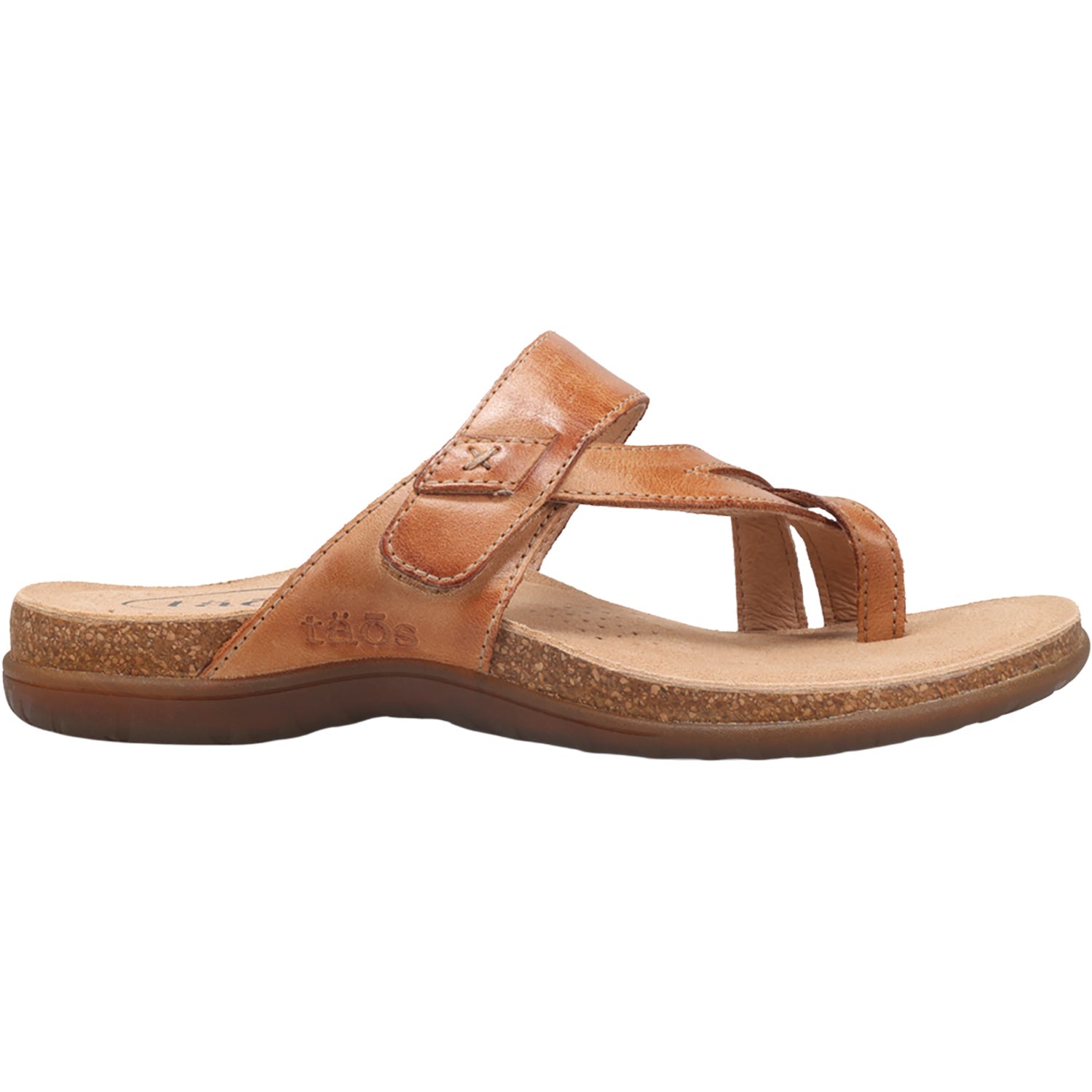 Taos Perfect Women's Flip Flopss Sandals Tan Leather
