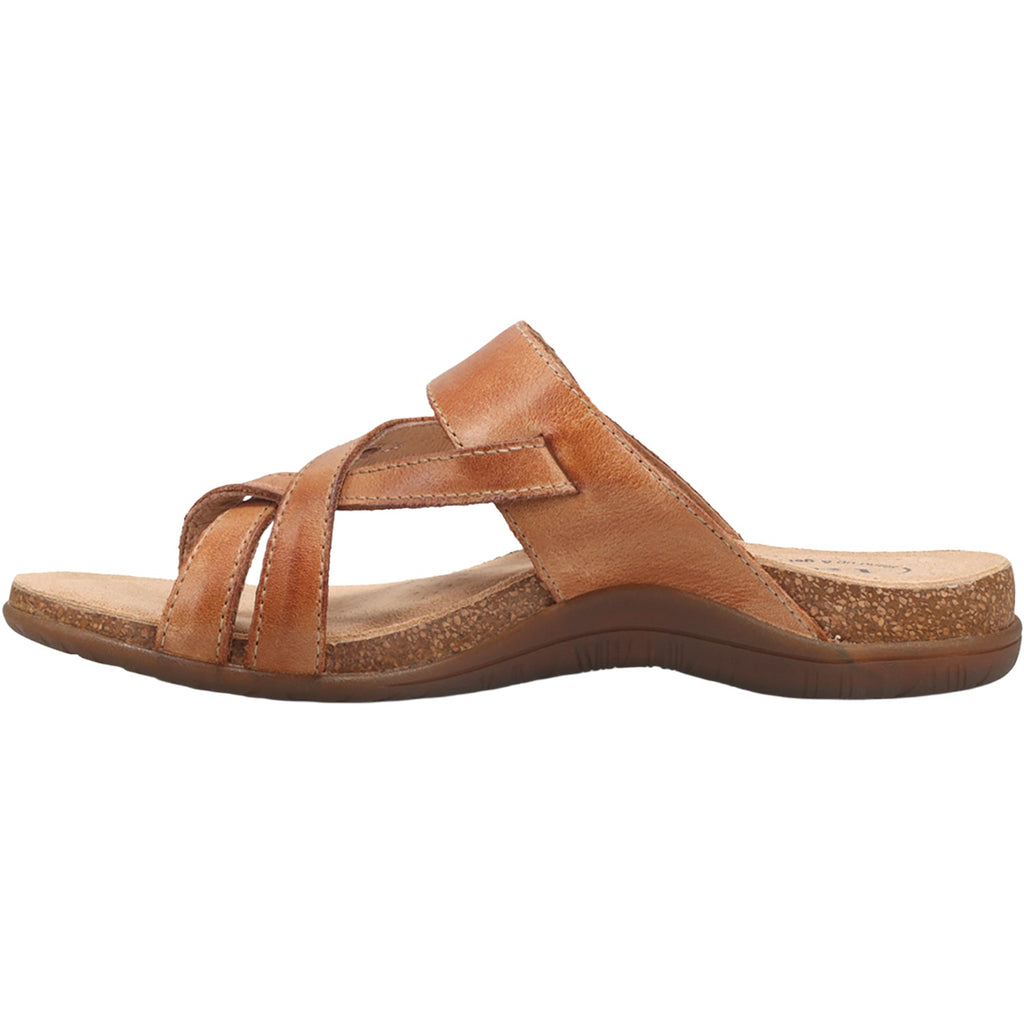 Taos Perfect Women's Flip Flopss Sandals Tan Leather