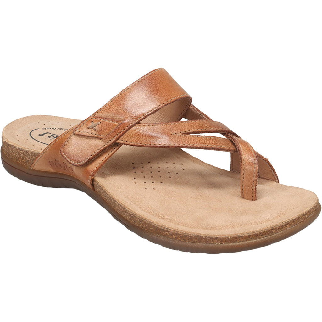 Taos Perfect Women's Flip Flopss Sandals Tan Leather