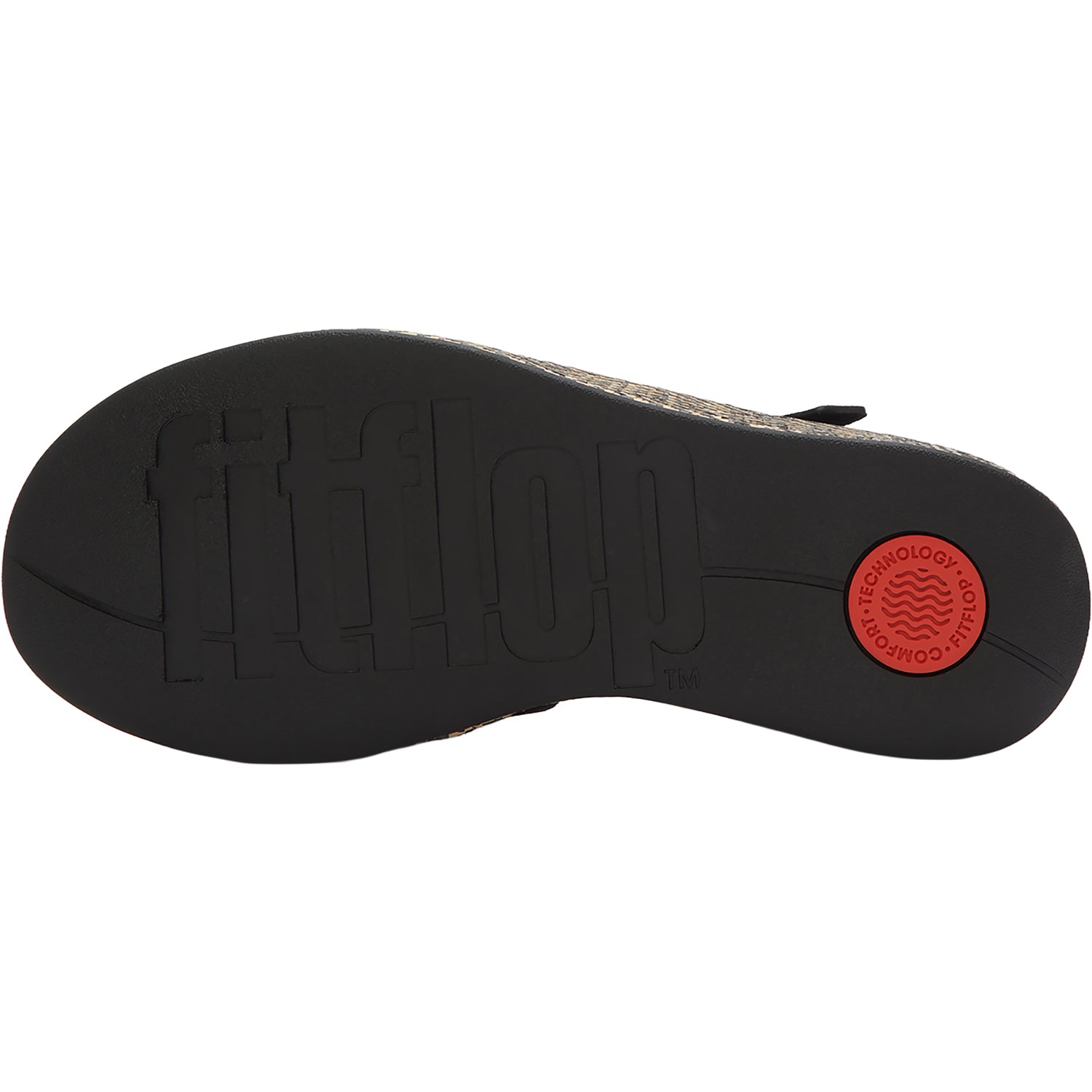FitFlop Platfforms Graphic-Weave Fisherman Sandal Women's Wedge Sandals Black