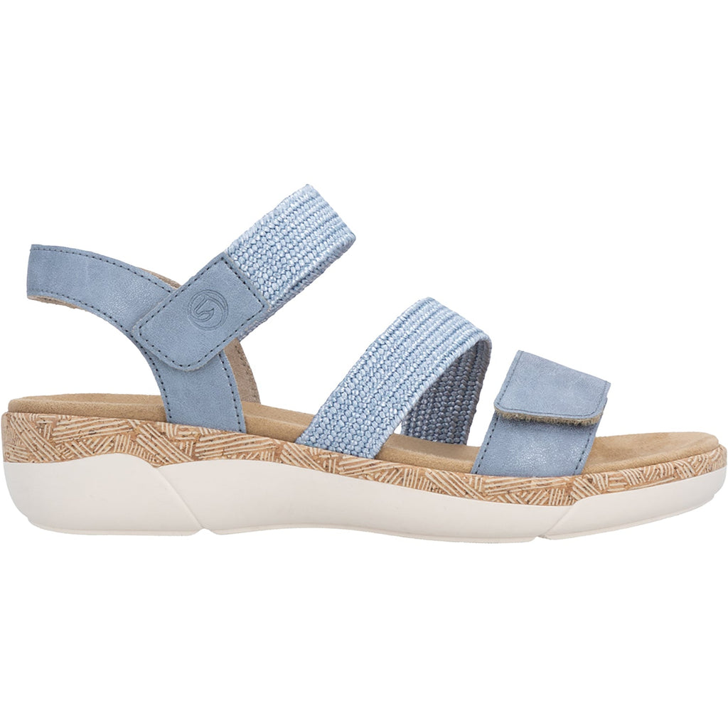 Remonte R6861-12 Jocelyn 61 Women's Sandals Blue Woven Stretch