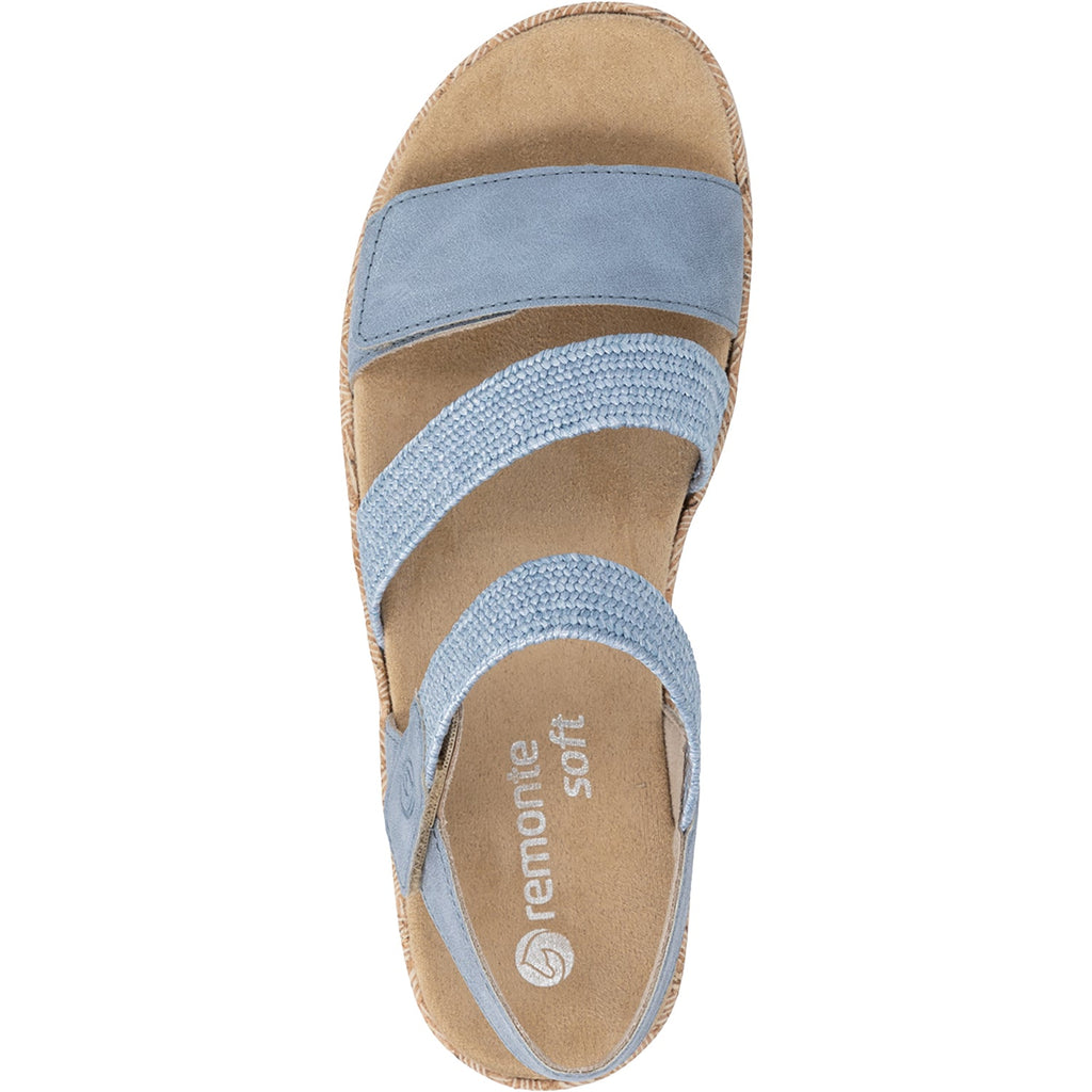 Remonte R6861-12 Jocelyn 61 Women's Sandals Blue Woven Stretch