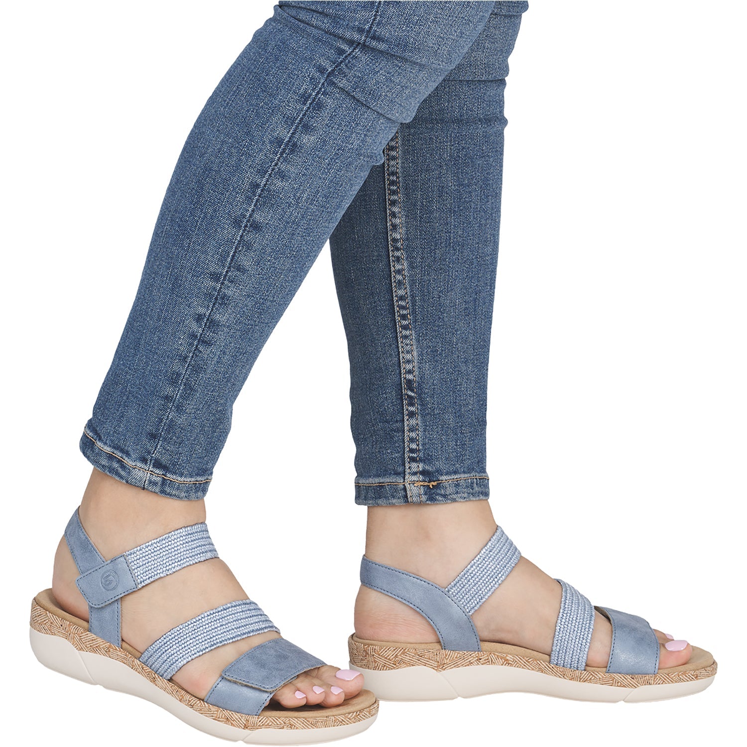 Remonte R6861-12 Jocelyn 61 Women's Sandals Blue Woven Stretch