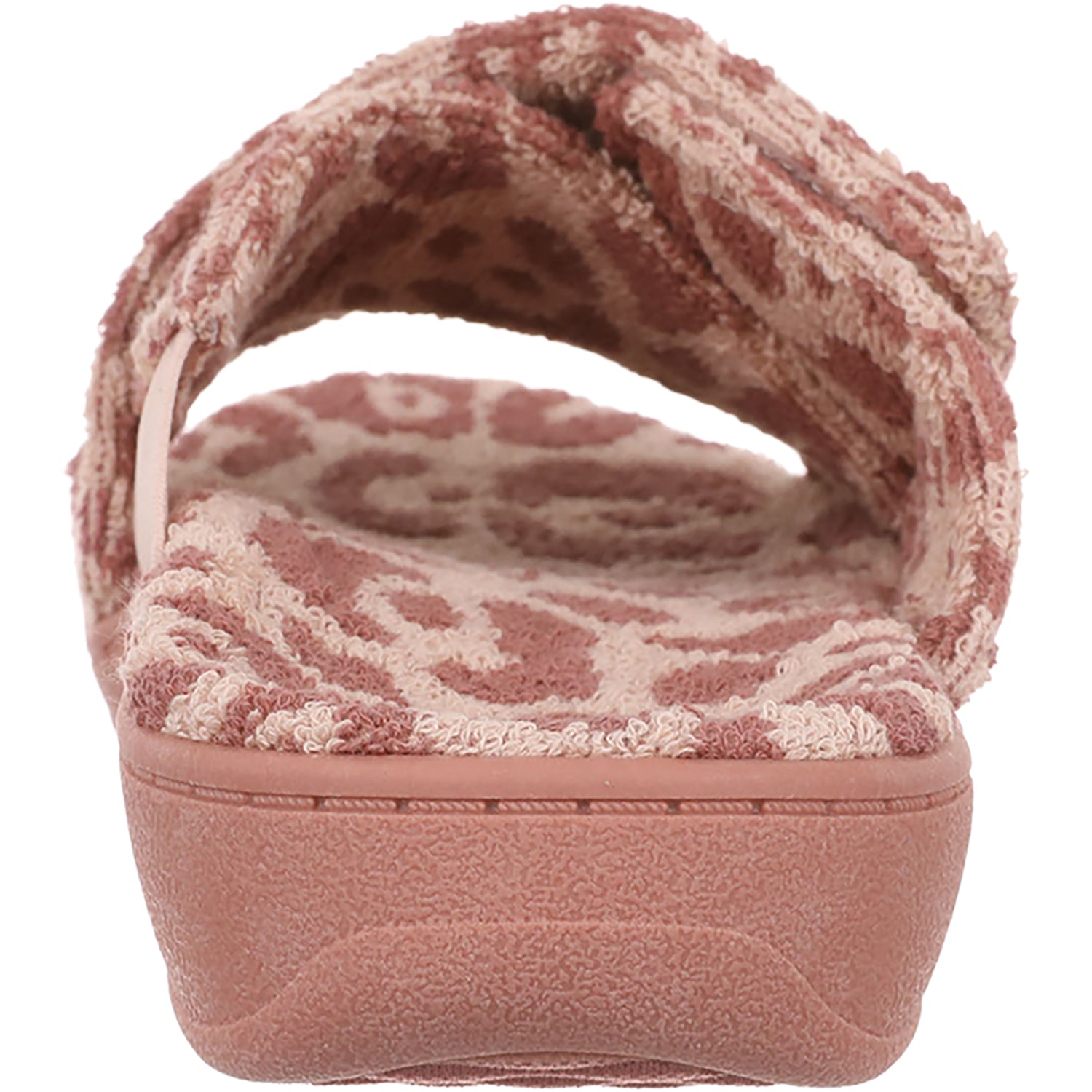 Vionic Relax II Women's Open Back Slippers Pink Multi Leopard Terry