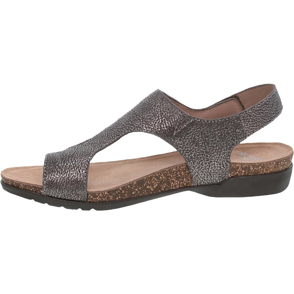 Dansko Reece Women's Thong Sandals Pewter Metallic Leather