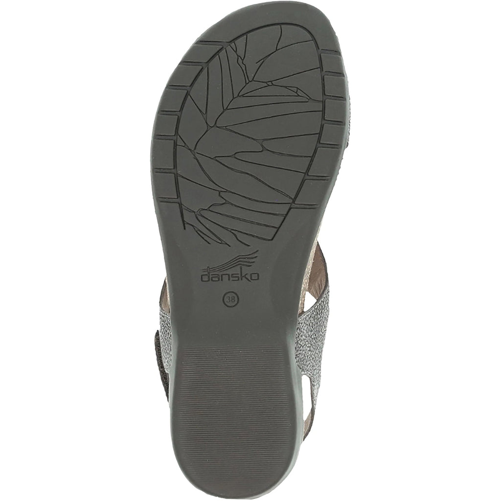 Dansko Reece Women's Thong Sandals Pewter Metallic Leather